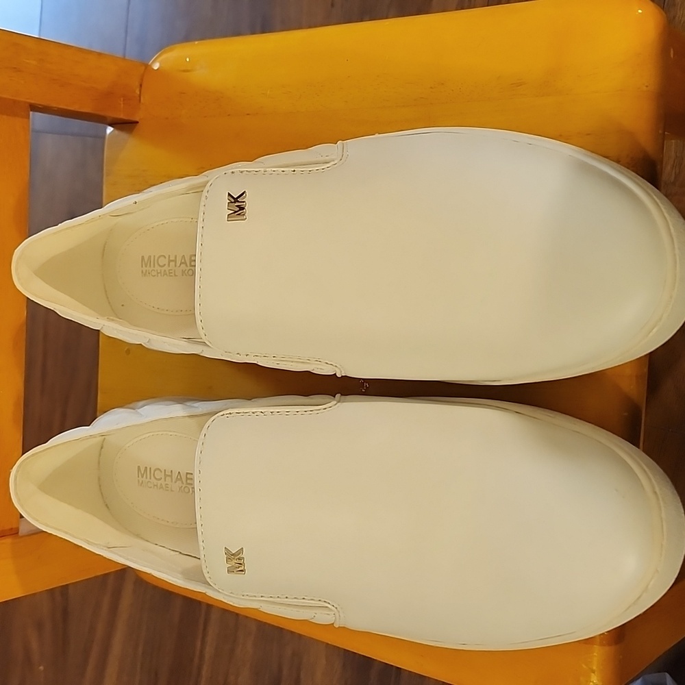 Michael Kors Cream Slip Women's Loafers - Picture 2 of 5